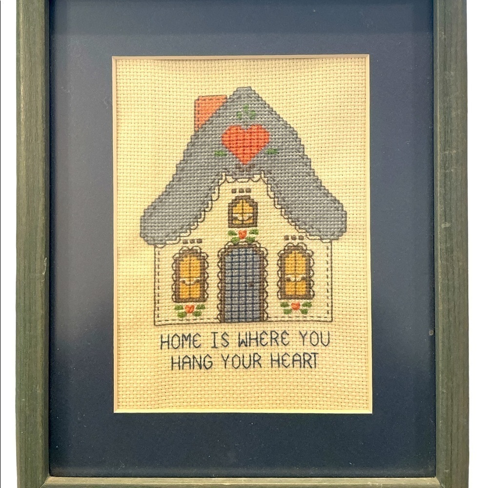 Cross Stitch "Home is Where You Hang Your Heart"